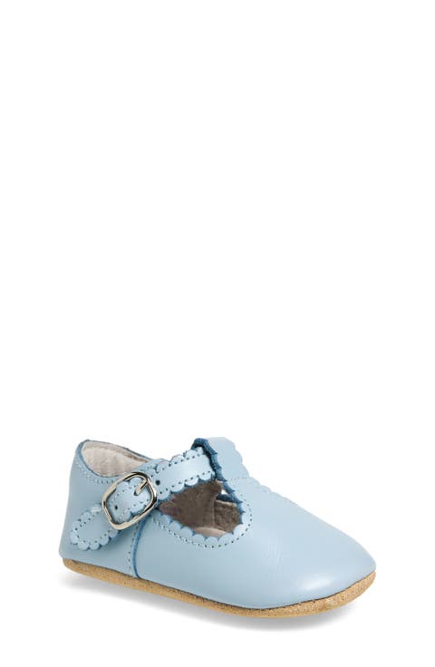 Kids' Elodie Scallop T-Strap Flat (Baby & Walker)