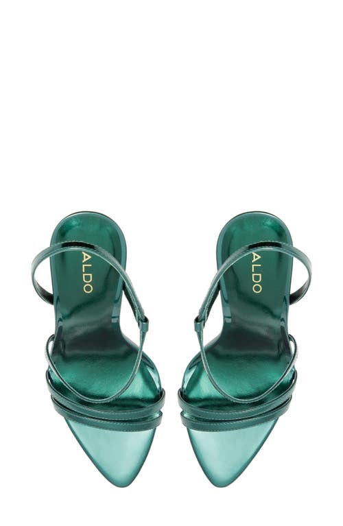 Aldo Twila Slingback Pointed Toe Sandal In Other Green