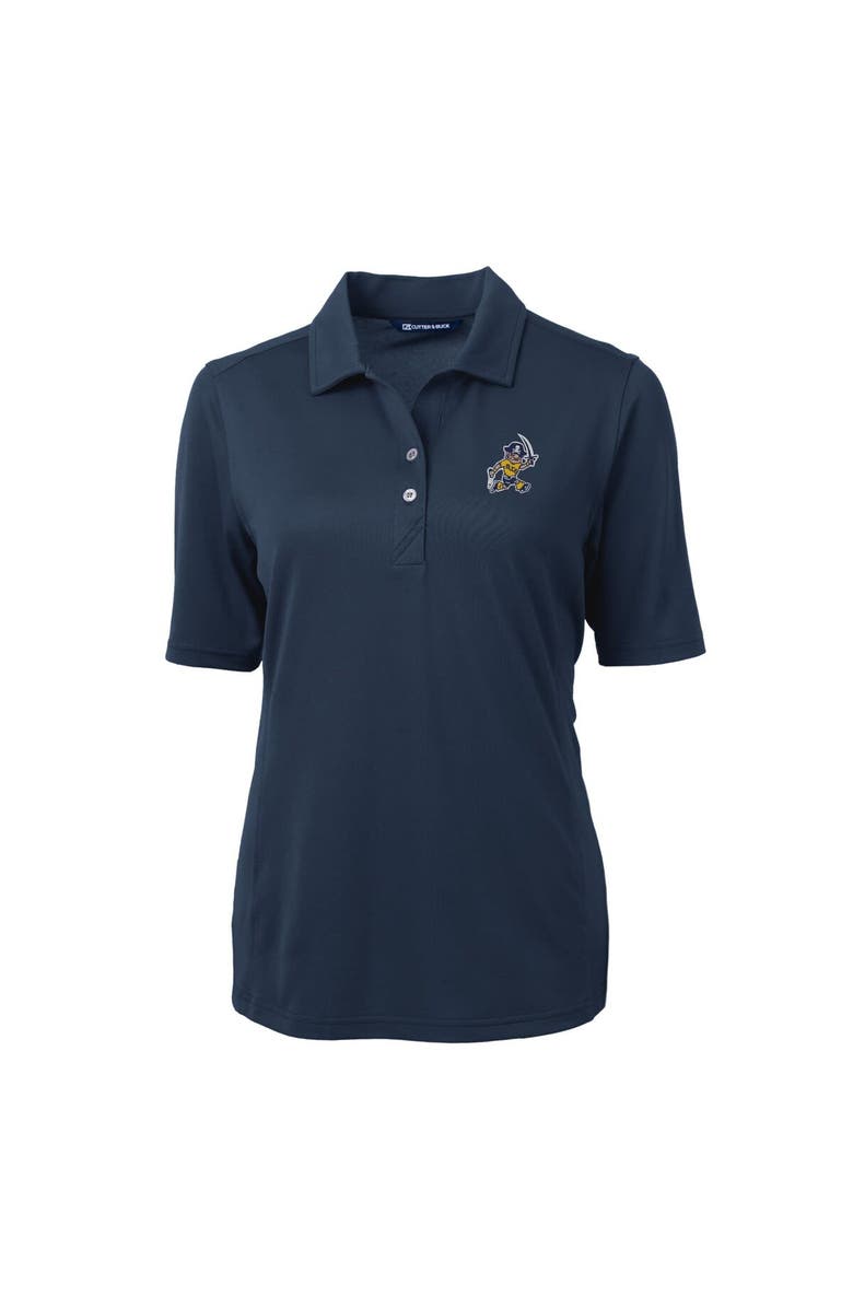 Cutter & Buck Women's Cutter & Buck Navy ETSU Buccaneers Vault DryTec Virtue Eco Pique Recycled Polo, Alternate, color, 