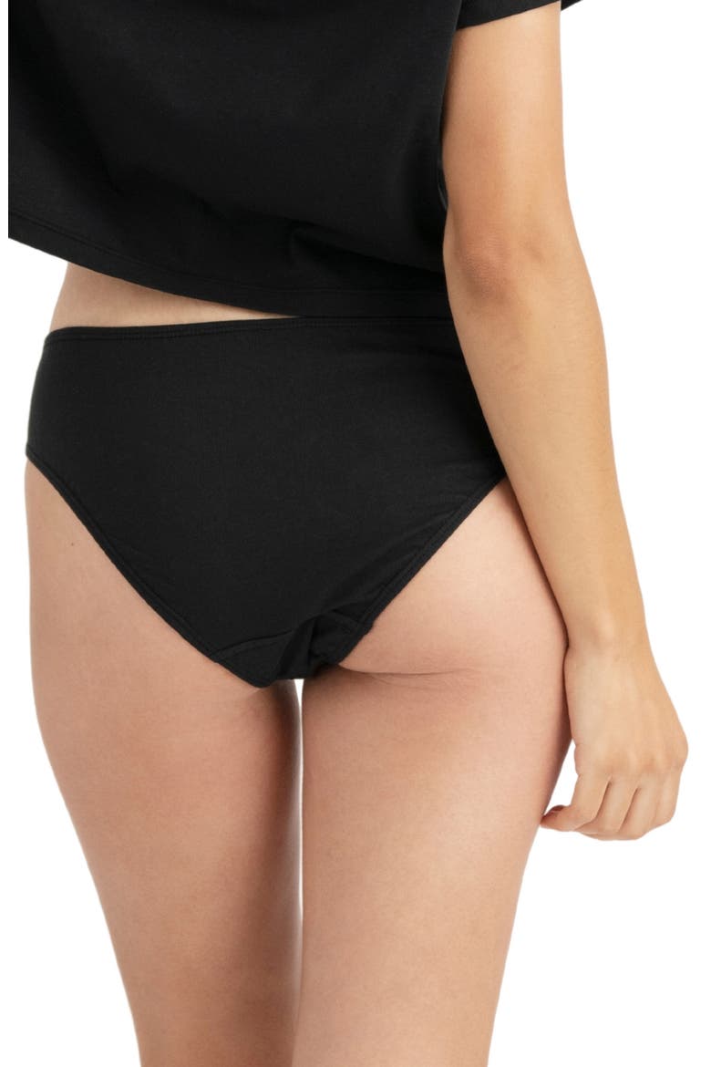2-Pack Organic Cotton Hipster Briefs, Alternate, color, BLACK