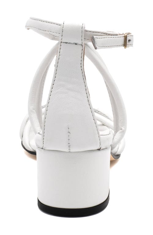 Amalfi By Rangoni Manchester Ankle Strap Sandal In White Parmasoft