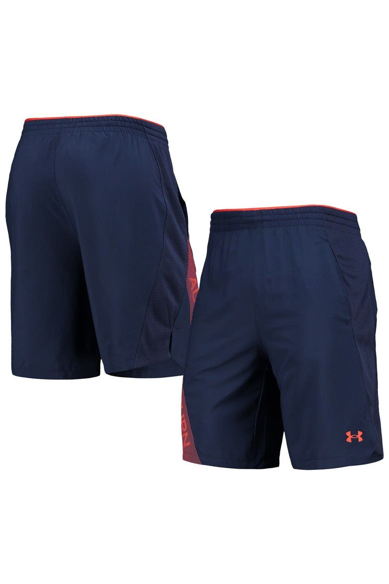 Men's Under Armour Navy Auburn Tigers 2021 Sideline Woven Shorts, Alternate, color, Navy