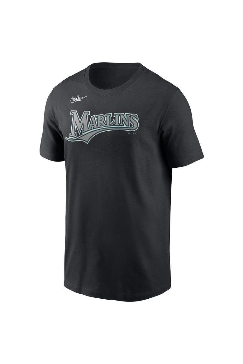 Men's Nike Ivan Rodriguez Black Florida Marlins Cooperstown Collection Name & Number T-Shirt, Alternate, color, Black