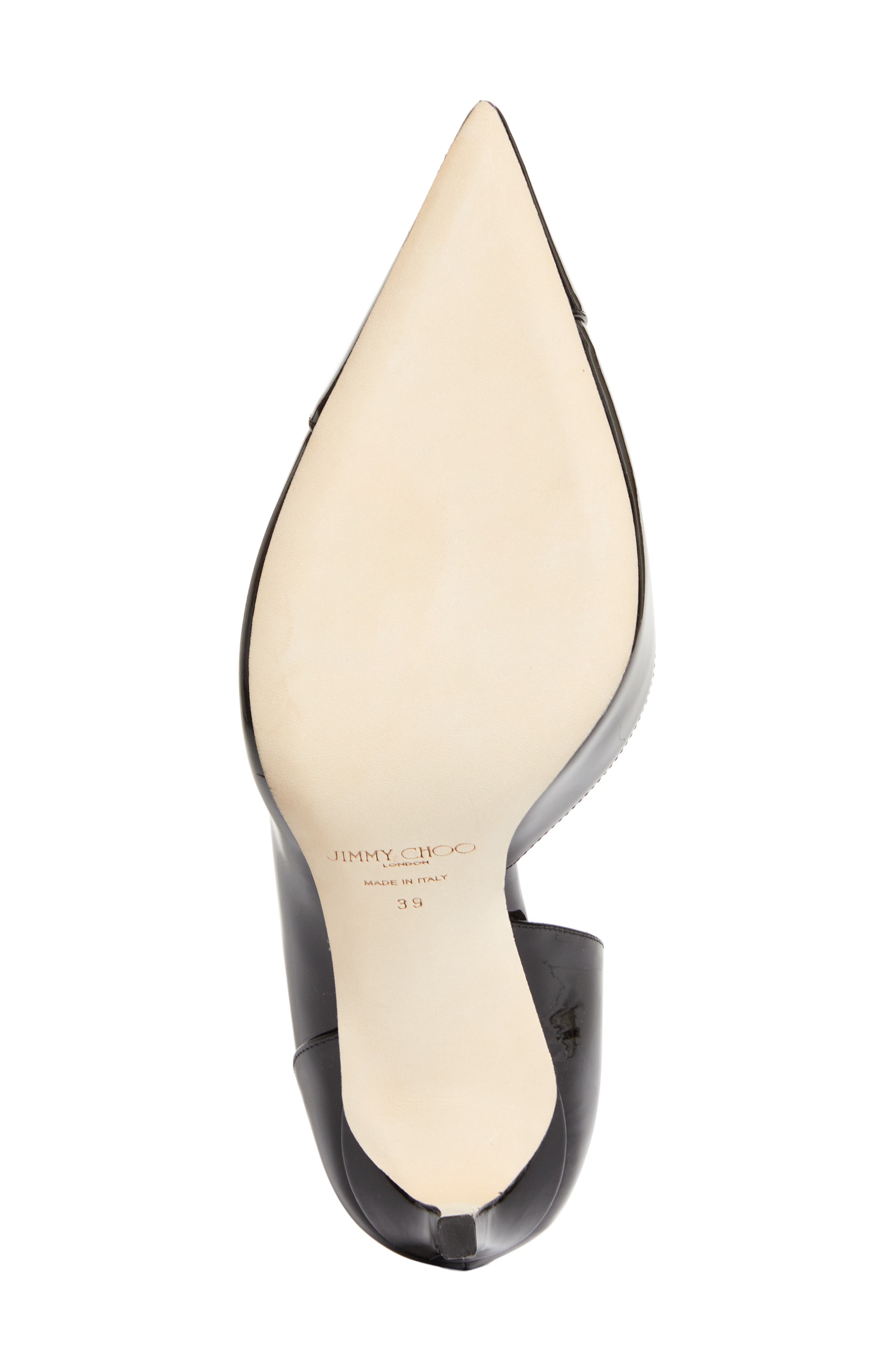 Jimmy Choo Brigitte Pointed Toe Half d'Orsay Pump, Alternate, color, Black