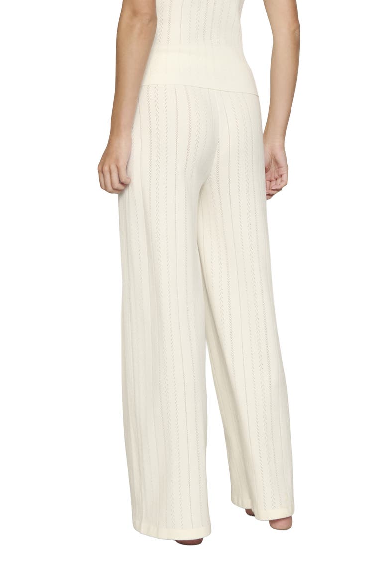 Pointelle Straight Leg Pants, Alternate, color, IVORY