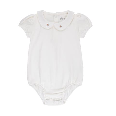 Wide Rib Cotton - Rosebud Collection- Girl Romper