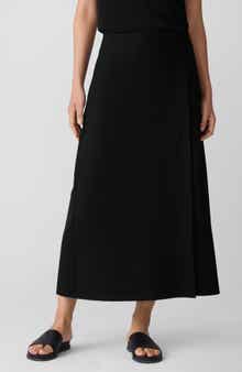 Eileen Fisher Wrap Front Midi Skirt