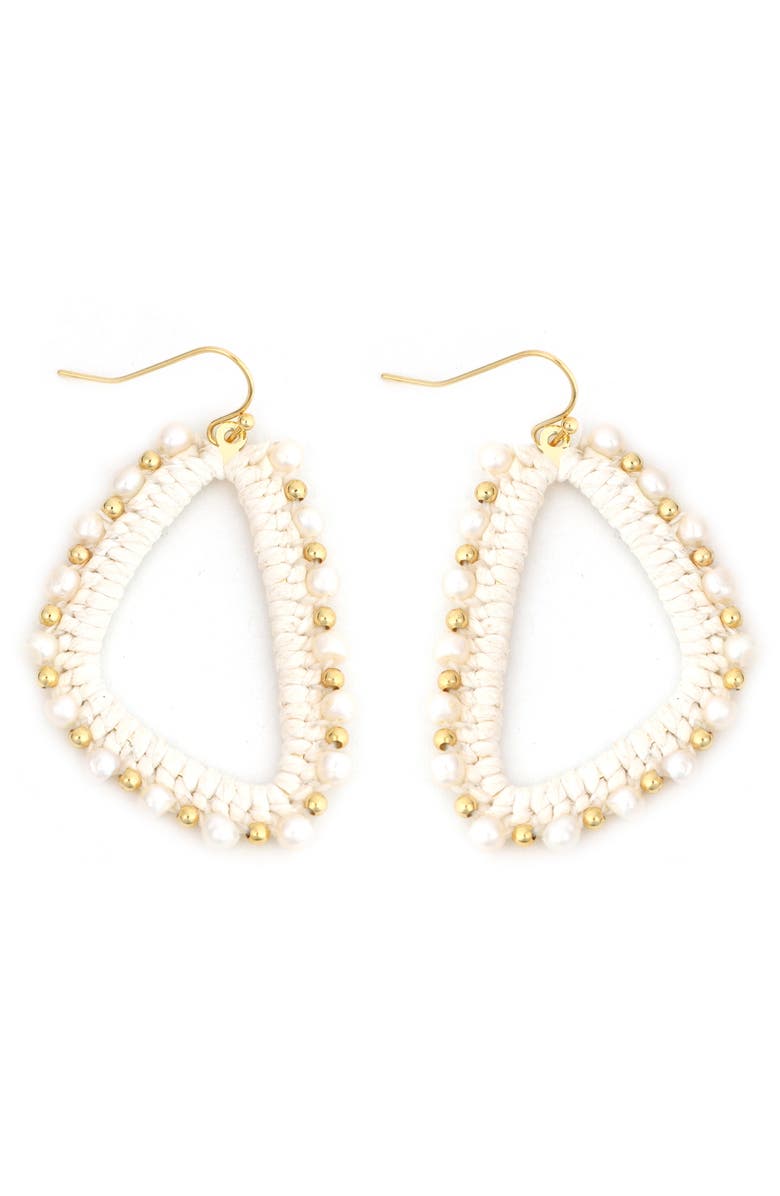 Panacea Beaded Crochet Drop Earrings, Main, color, 