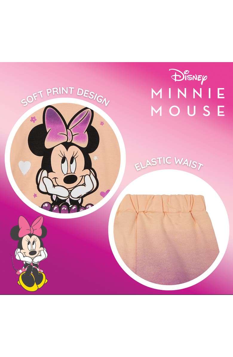 Disney Minnie Mouse 2-Piece T-Shirt and Shorts Set, Alternate, color, Minnie Ombre Purple