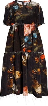 R13 Shredded Relaxed Midi Dress