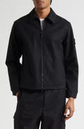 Stone Island Ghost Water Resistant Virgin Wool Blend Flannel Jacket
