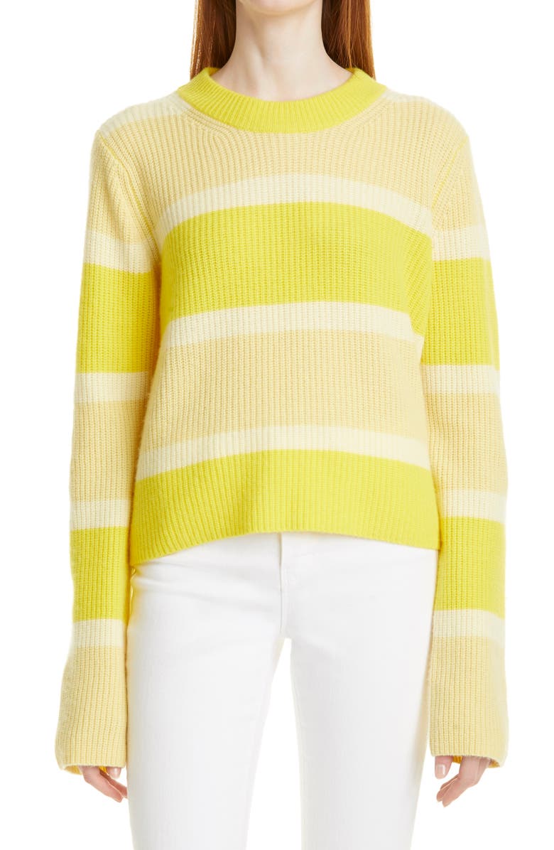 La Ligne Bold Tonal Stripe Wool & Cashmere Sweater, Main, color, 