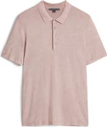 John Varvatos Chatham Regular Fit Textured Wool Blend Polo
