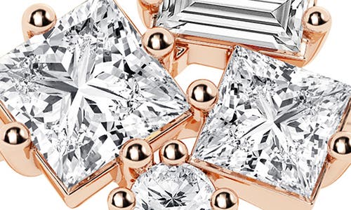 Badgley Mischka Collection Mixed Diamond Cluster Ring In Pink