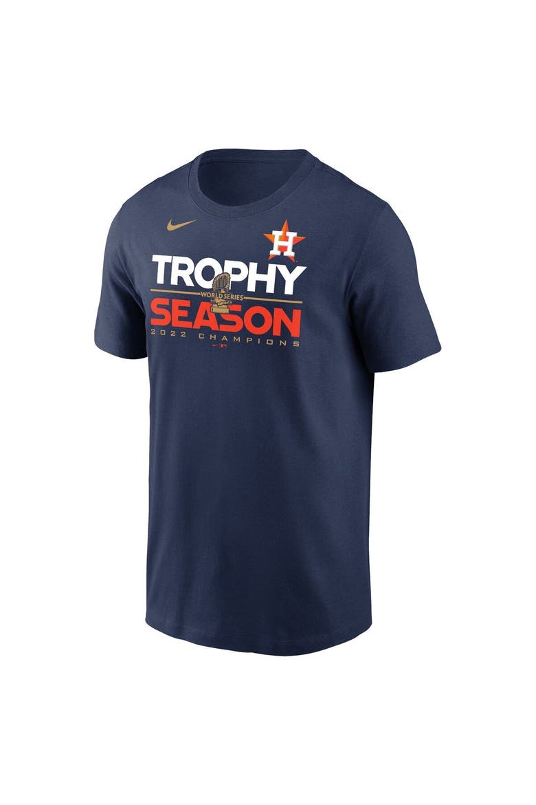 Men's Nike Navy Houston Astros 2022 World Series Champions Commissioner's Trophy T-Shirt, Alternate, color, Navy
