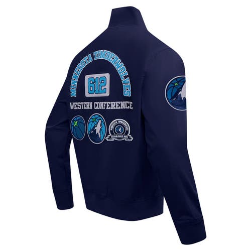 Pro Standard Navy Minnesota Timberwolves Area Code Twill Full-zip Jacket