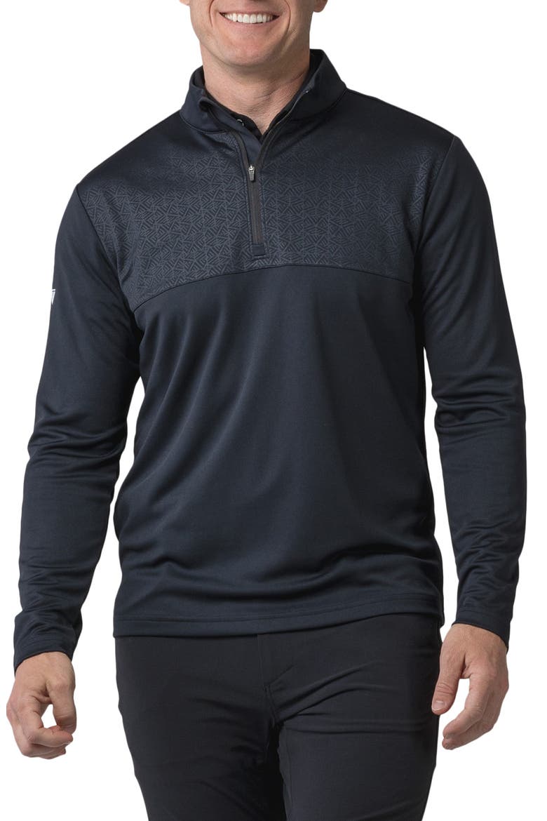 Quarter Zip Pullover, Main, color, BLACK