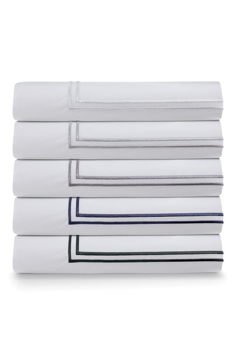 Cotton Percale 3-Piece Duvet Set with Satin Stitching, Alternate, color, SILVER
