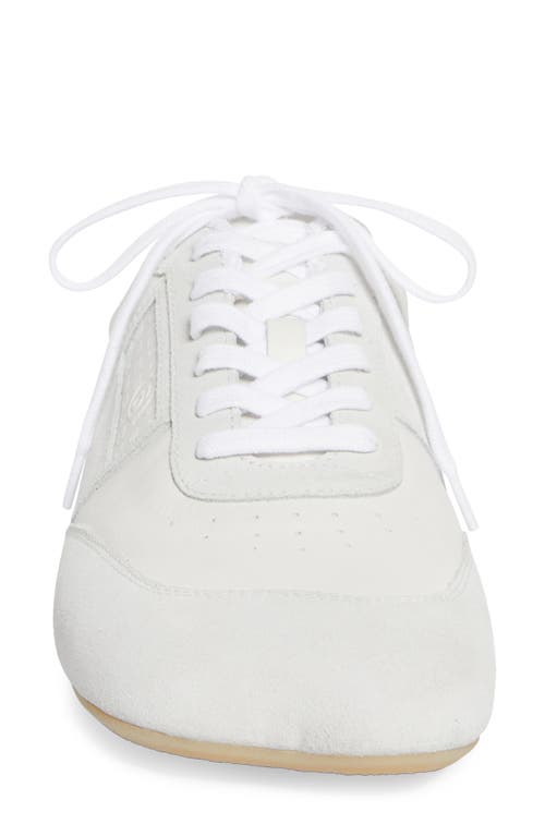 Mm6 Maison Margiela White Leather And Suede Sneaker In White