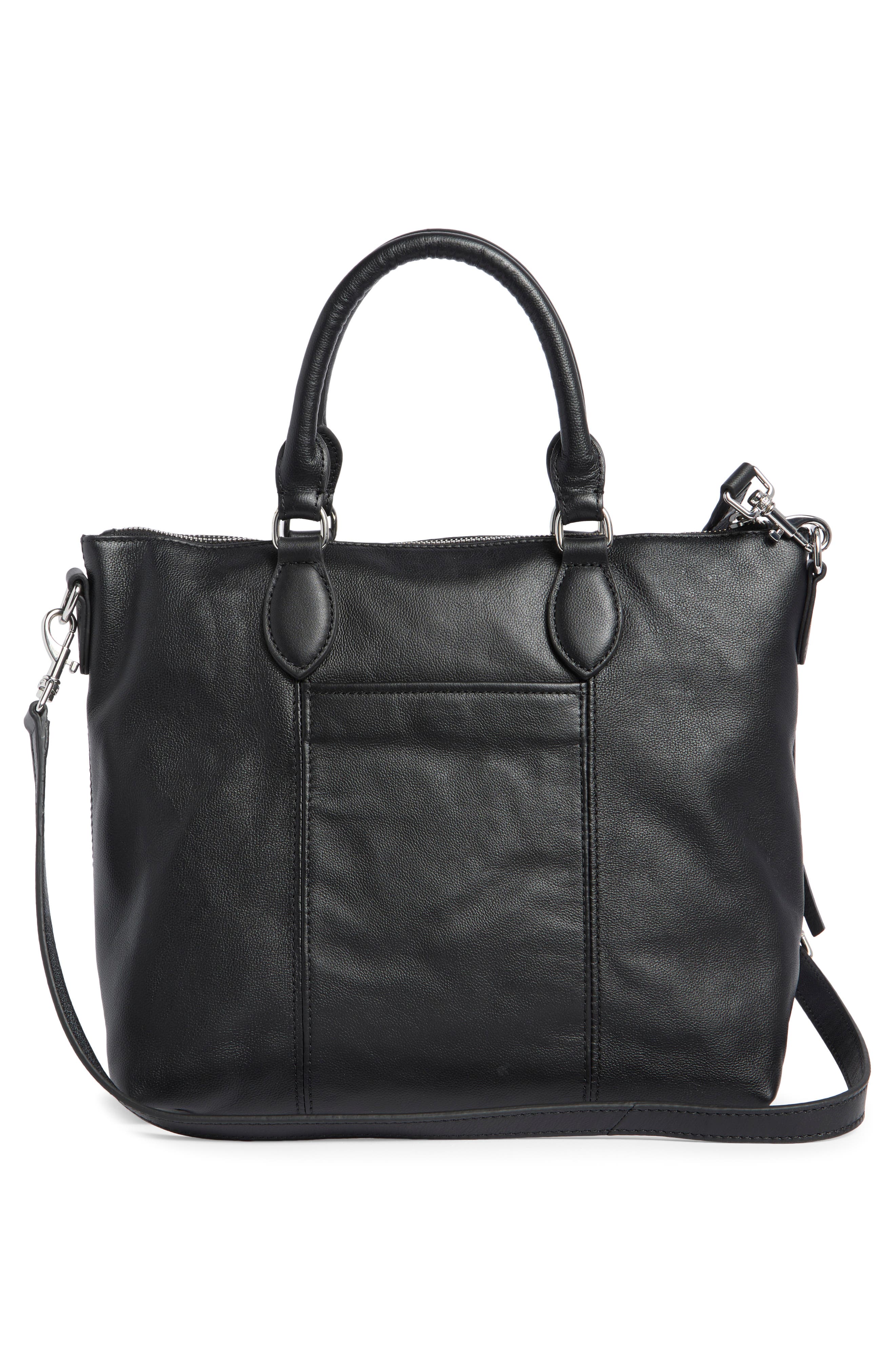 AIMEE City Beat Convertible Satchel Bag, Alternate, color, Black W Grommets