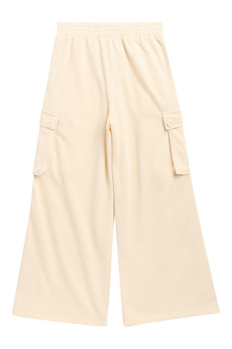 Kids' Beaded Stripe Cotton Blend Cargo Pants, Alternate, color, IVORY