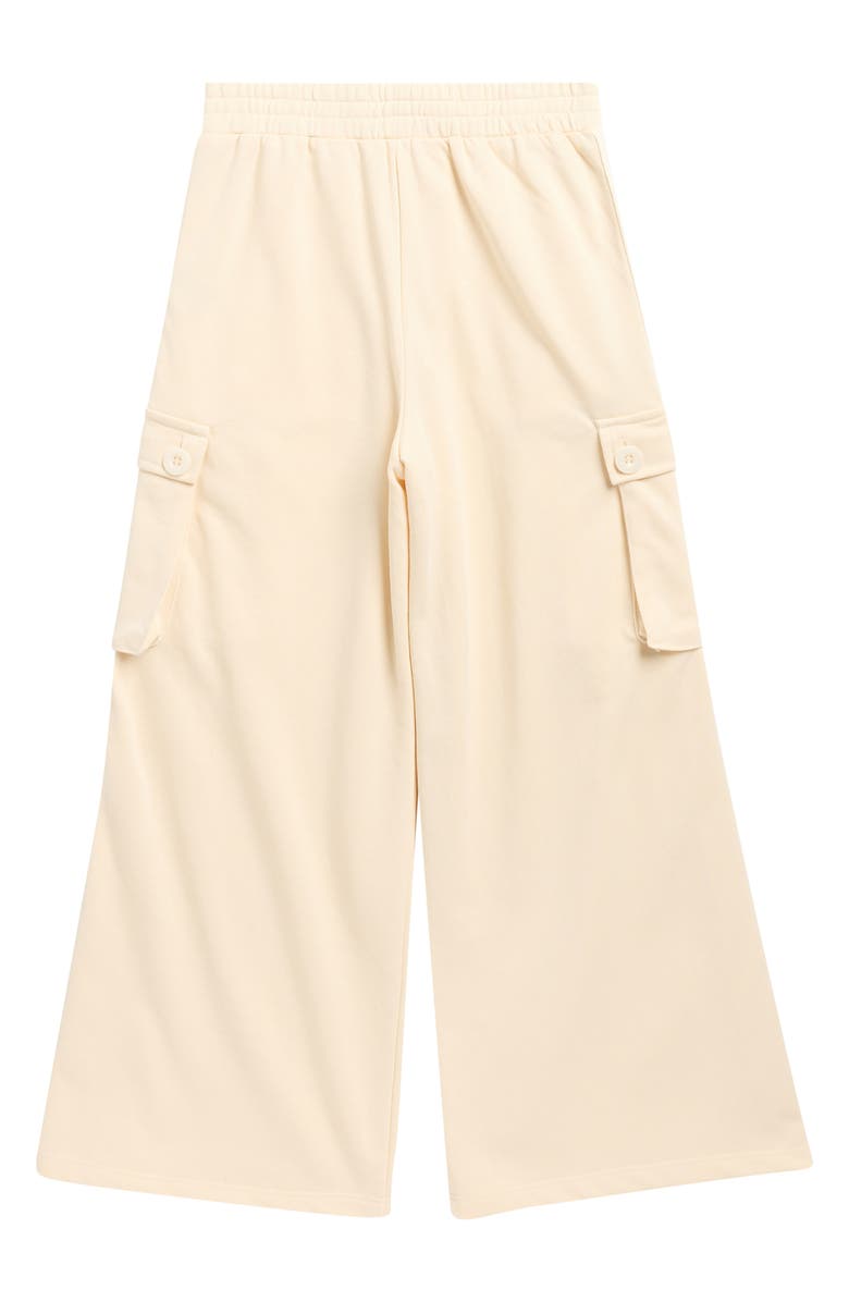 Truly Me Kids' Beaded Stripe Cotton Blend Cargo Pants, Alternate, color, Ivory