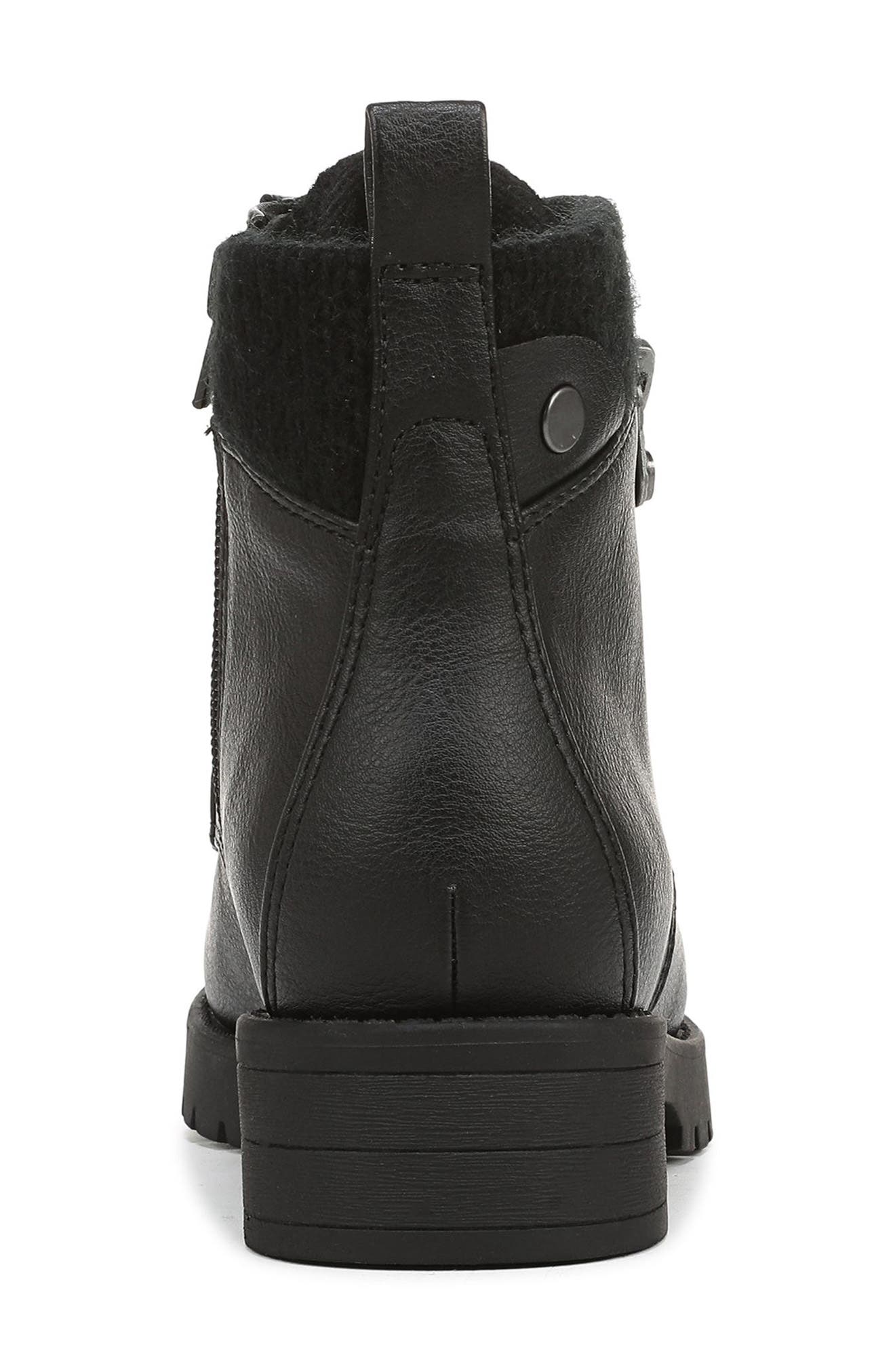 Blowfish Malibu Deva Lace Up Boot, Alternate, color, Black Faux Leather