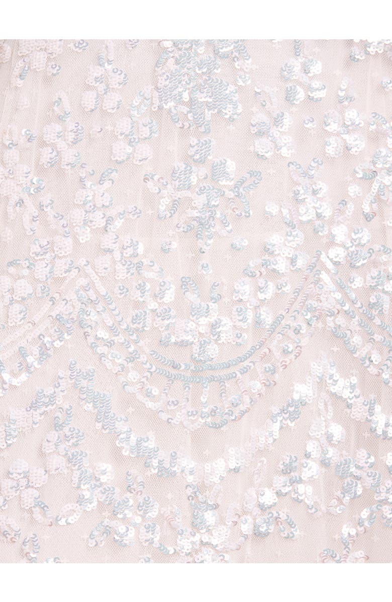 Needle & Thread Freya Cape Ankle Gown, Alternate, color, Swan White