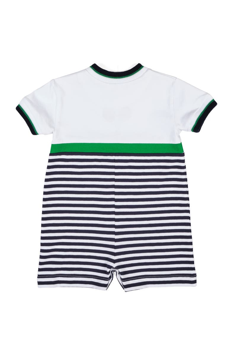 Stripe Knit Shortall with Tennis Rackets, Alternate, color, Navy/White