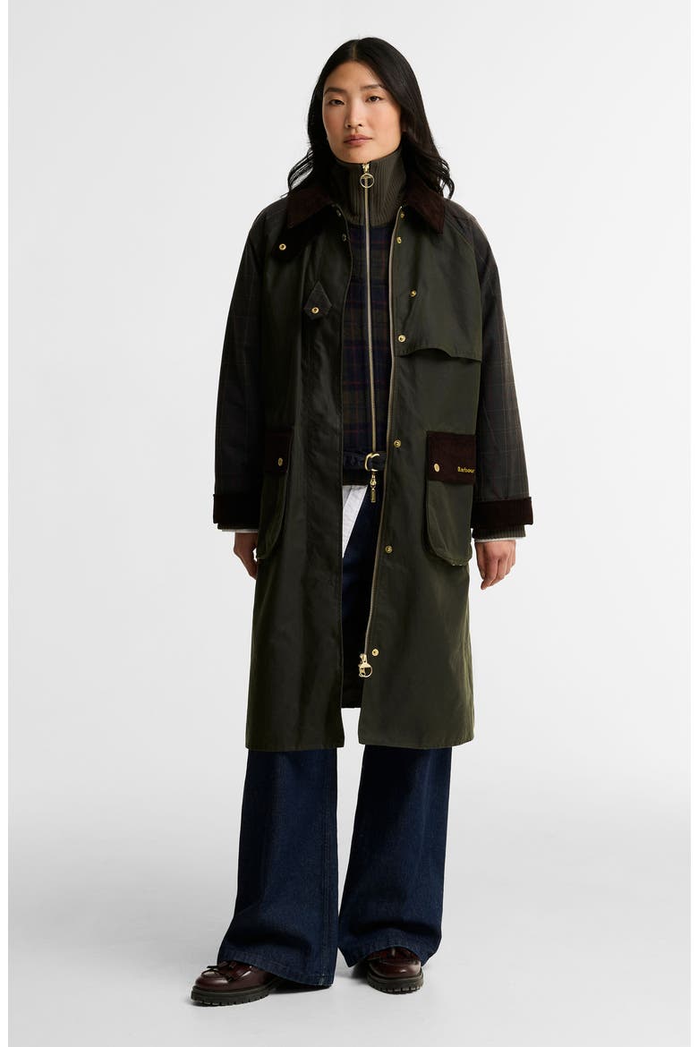 Kirklees Waxed Cotton Jacket, Alternate, color, FERN/ CLASSIC/ SHADOW CLASSIC