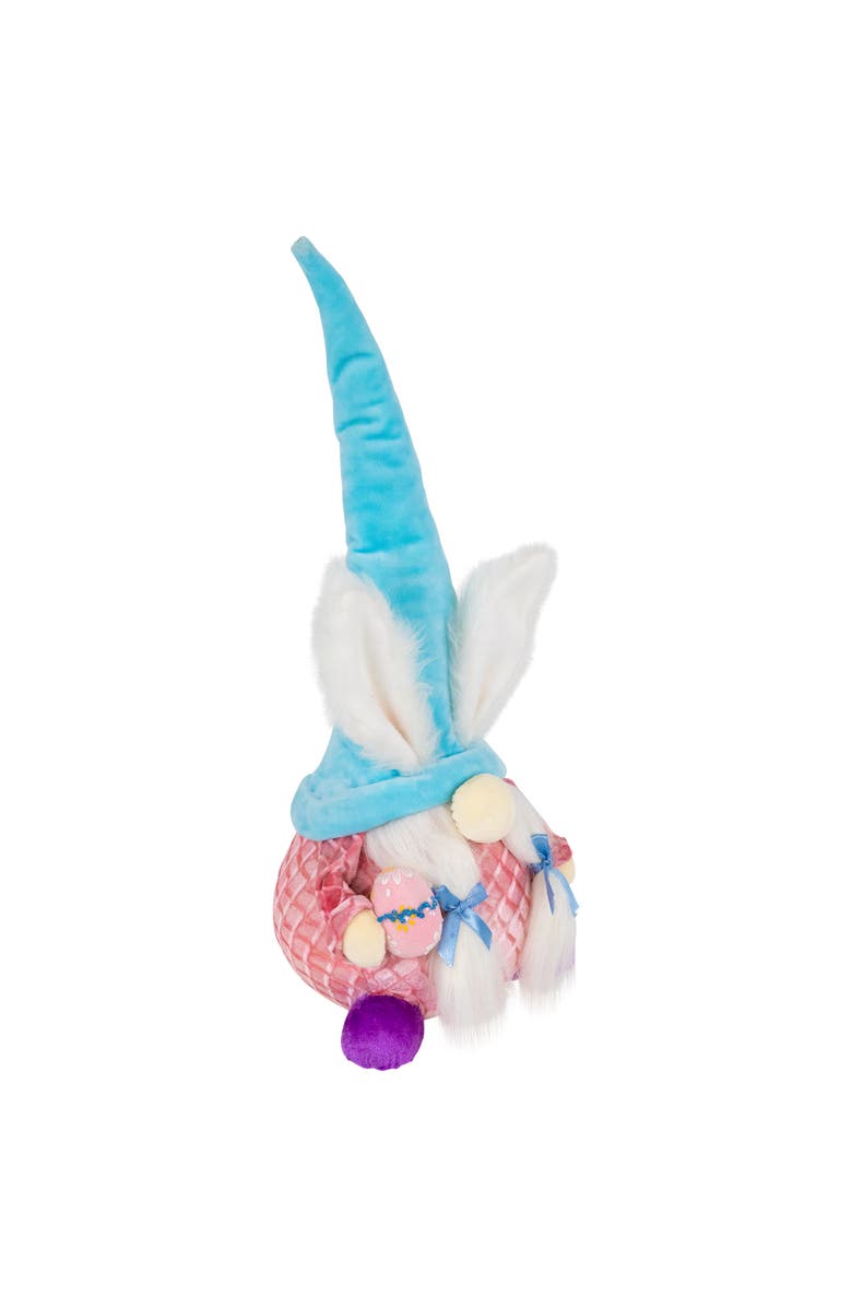 Northlight Girl Gnome Girl with Bunny Ears Easter Figure - 18.25" - Blue and Pink, Alternate, color, Blue