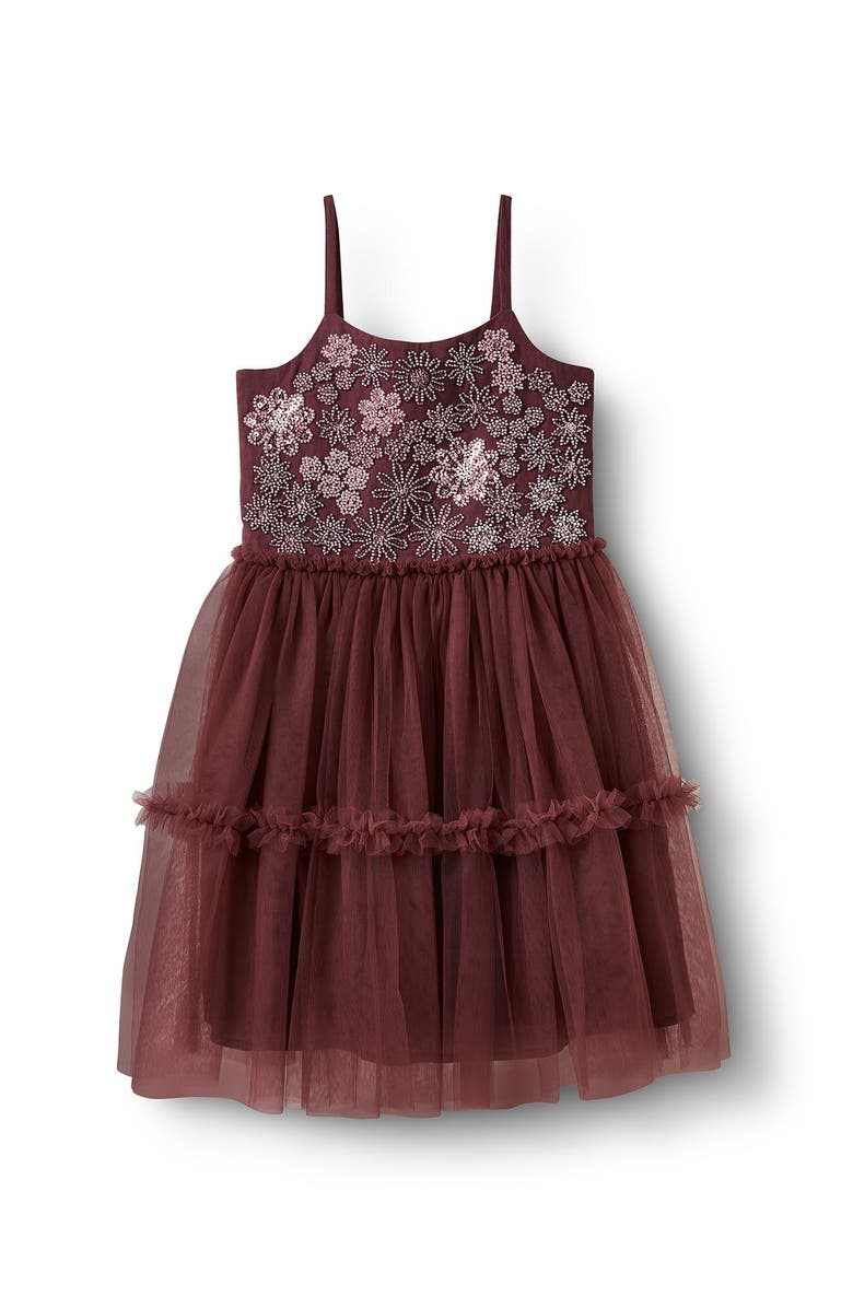 Cotton On Kids Kid's Isabella Dress Up Dress, Main, color, Bordeaux Floral