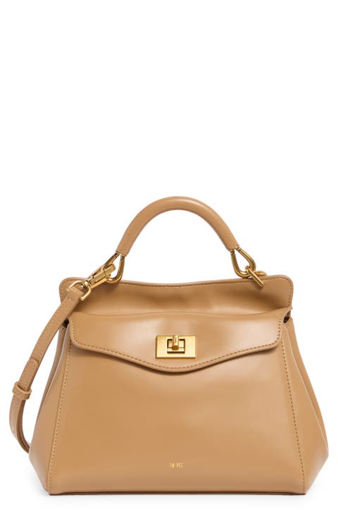 Lucia Faux Leather Top Handle Bag