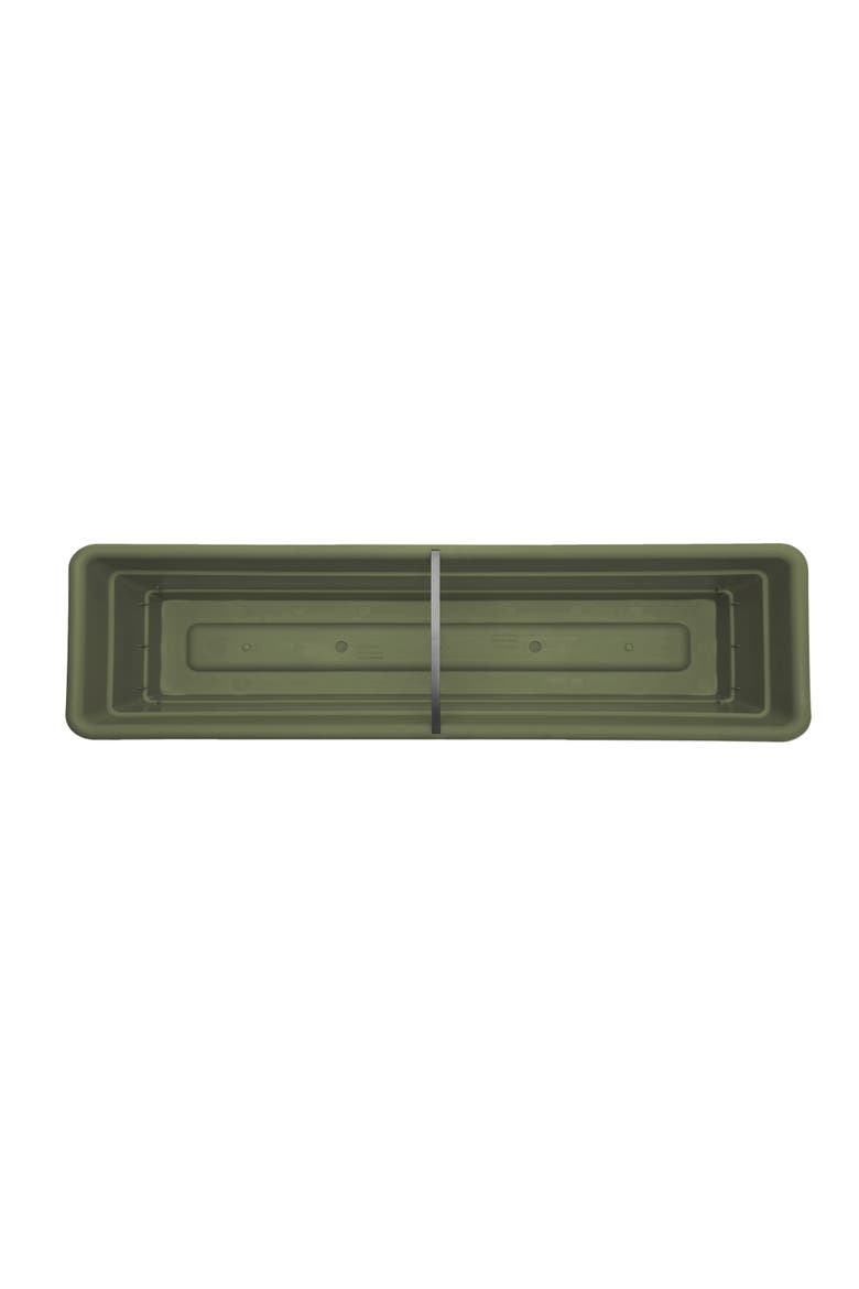 24" Dura Cotta Window Box Planter, Living Green, Alternate, color, Green