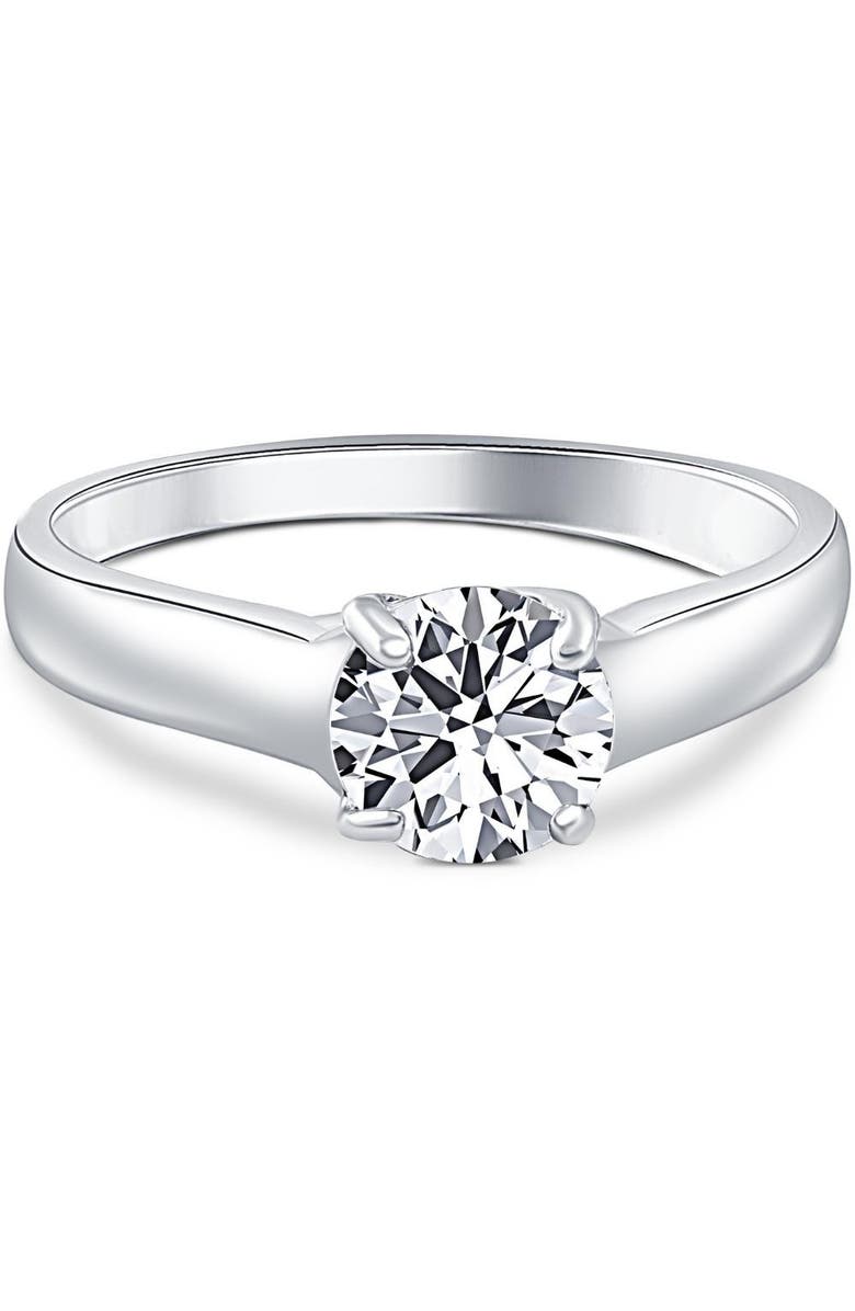Bliss Diamond 1 Ct Solitaire Round Cut Diamond Engagement Ring 14k Gold Lab Grown, Main, color, 14K White Gold