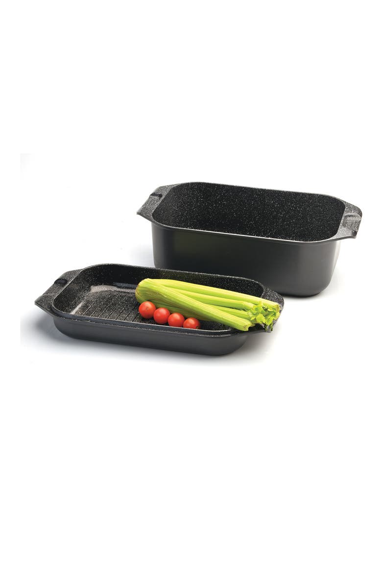 INTERNATIONAL Scala Double Roasting Pan, Alternate, color, SILVER