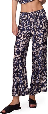 MELLODAY Floral Print Ankle Pants