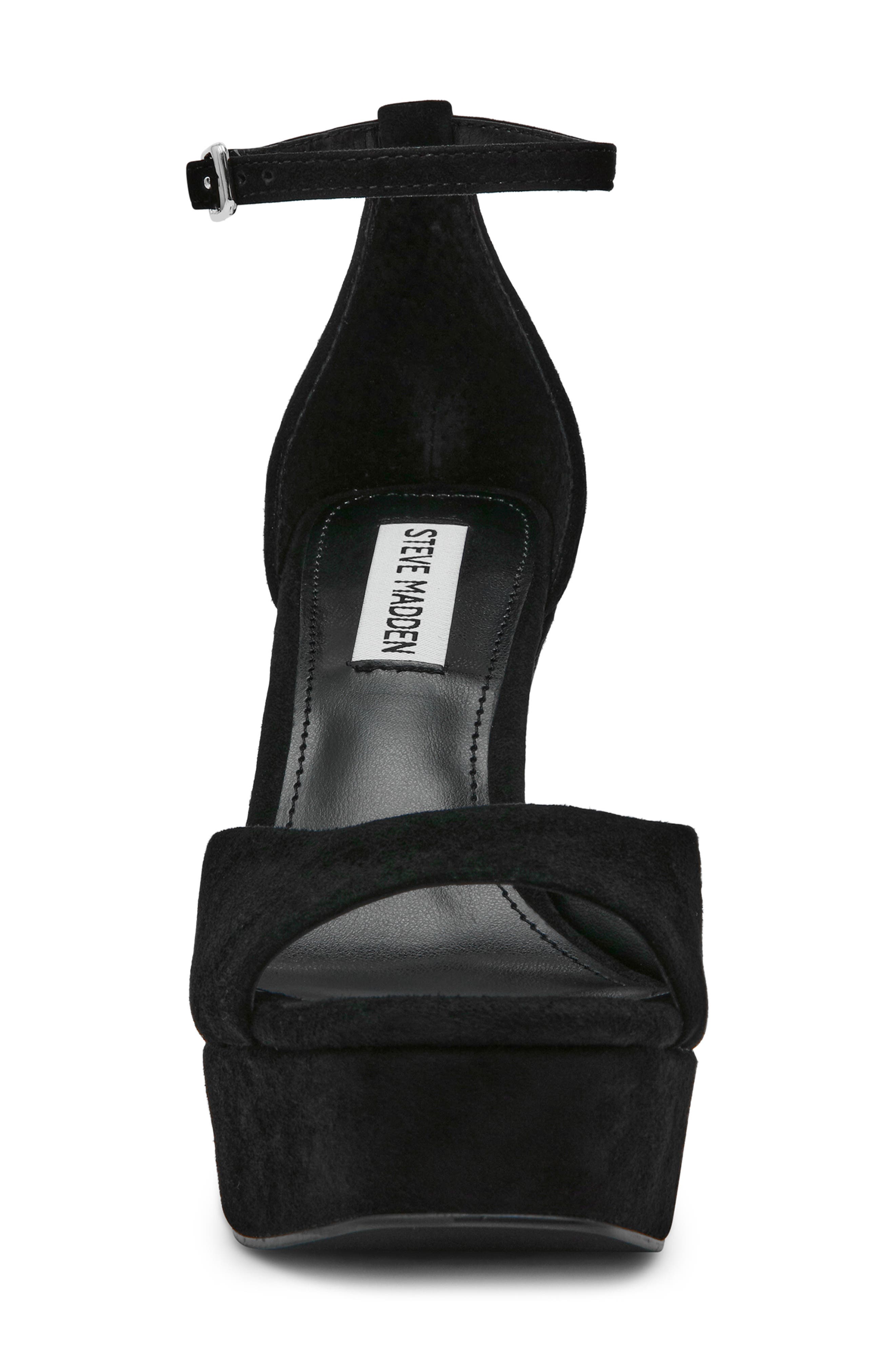 Ana Ankle Strap Platform Sandal, Alternate, color, BLACK SUEDE