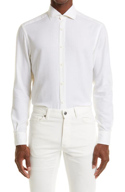 Cashco Cotton & Cashmere Button-Up Shirt