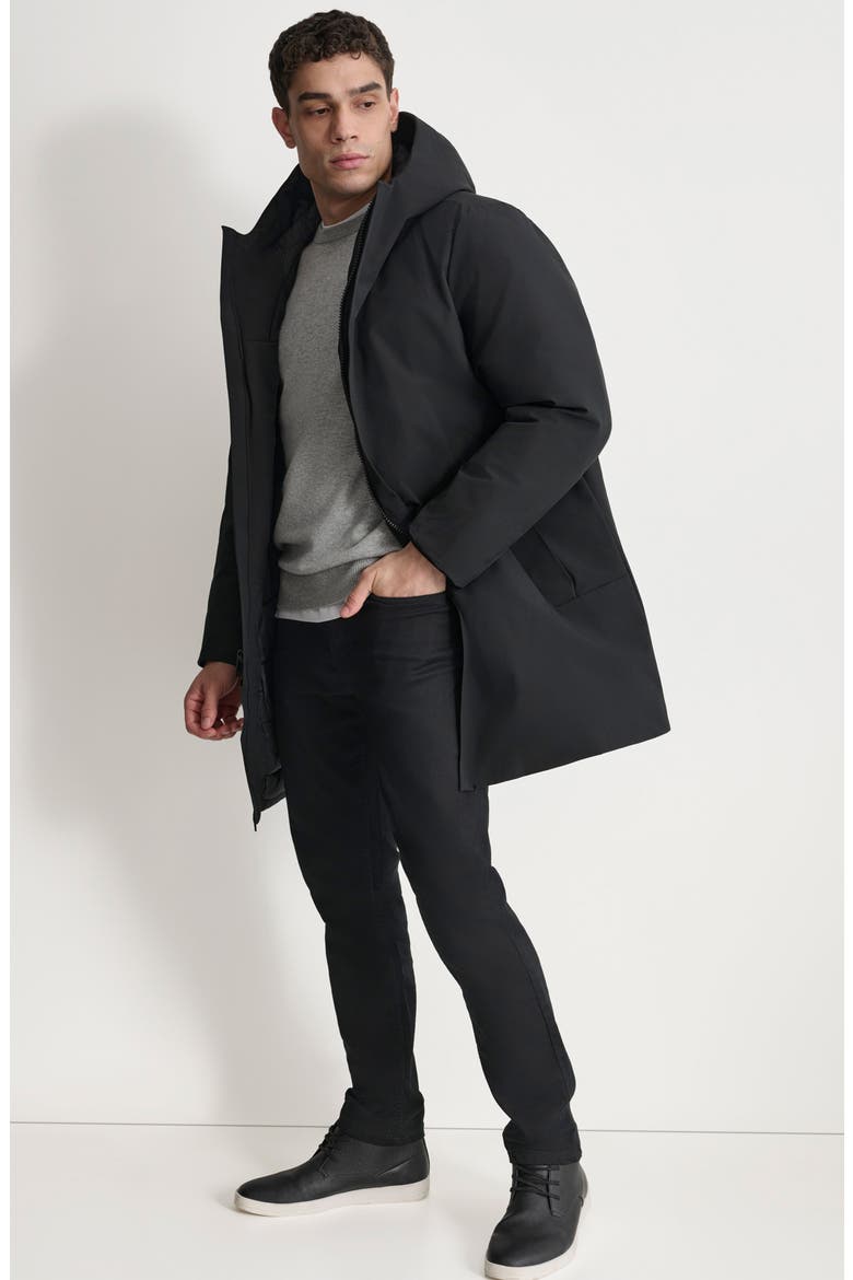 Stretch Arctic Hooded Jacket, Alternate, color, BLACK