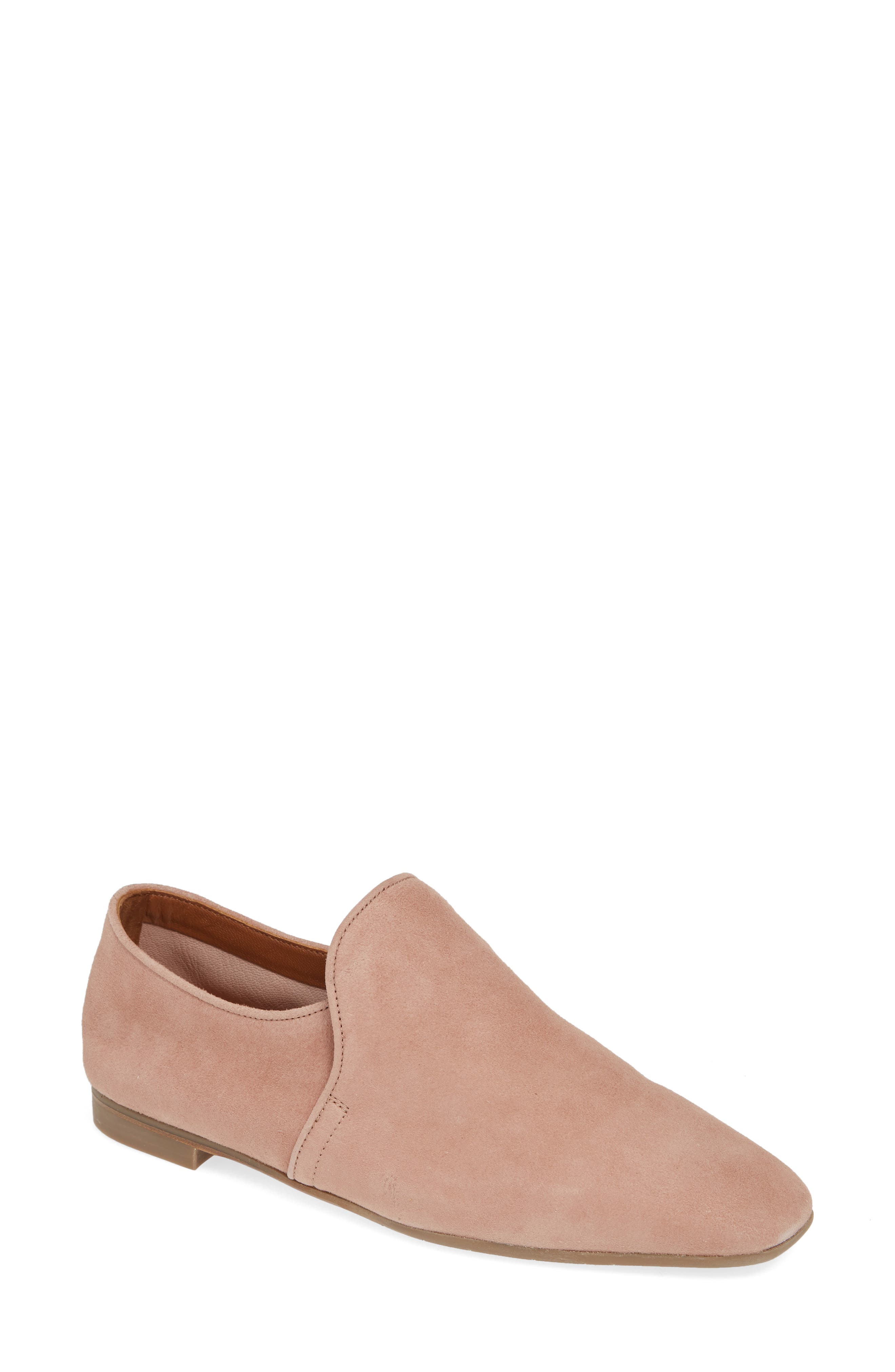 Aquatalia Revvy Weatherproof Loafer, Main, color, Rose Suede