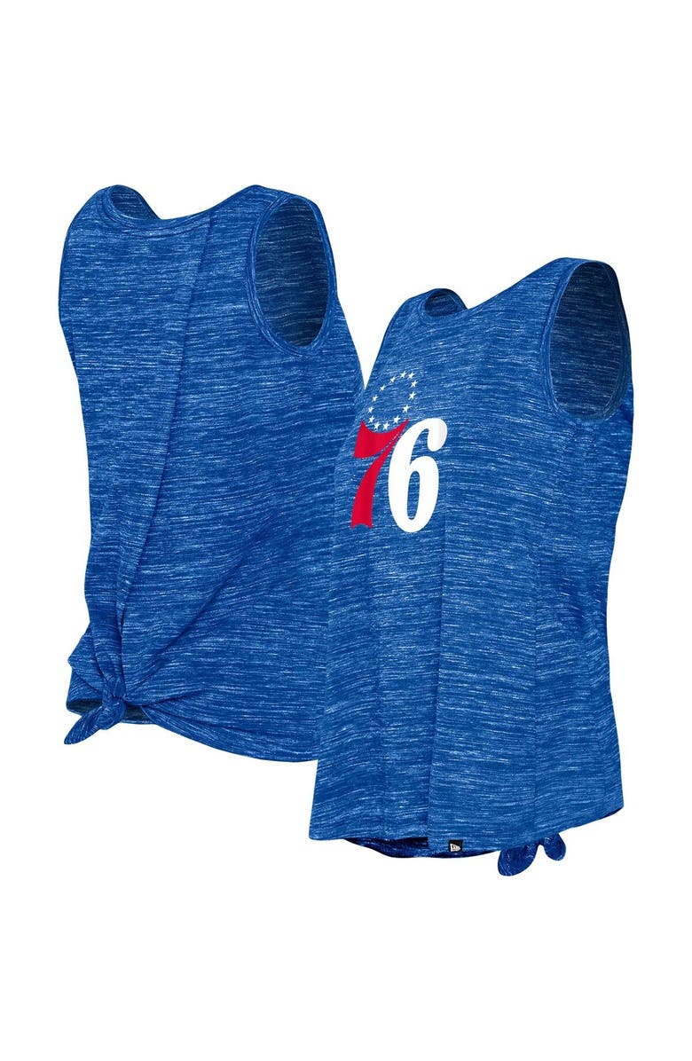 New Era Women's New Era Royal Philadelphia 76ers Space Dye Active Tank Top, Main, color, Blue