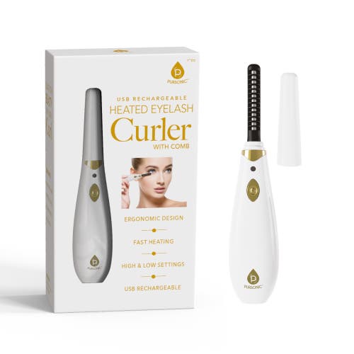 PURSONIC Heated Eyelash Curler with Comb Rechargeable