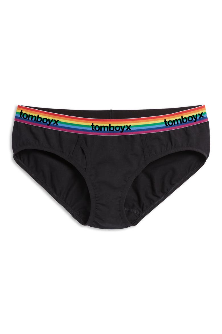 Iconic Briefs, Main, color, BLACK RAINBOW LOGO