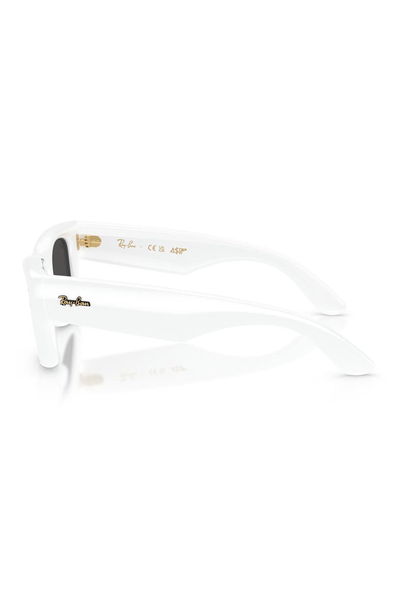 Wayfarer Puffer 47mm Square Sunglasses, Alternate, color, WHITE / DARK GREY