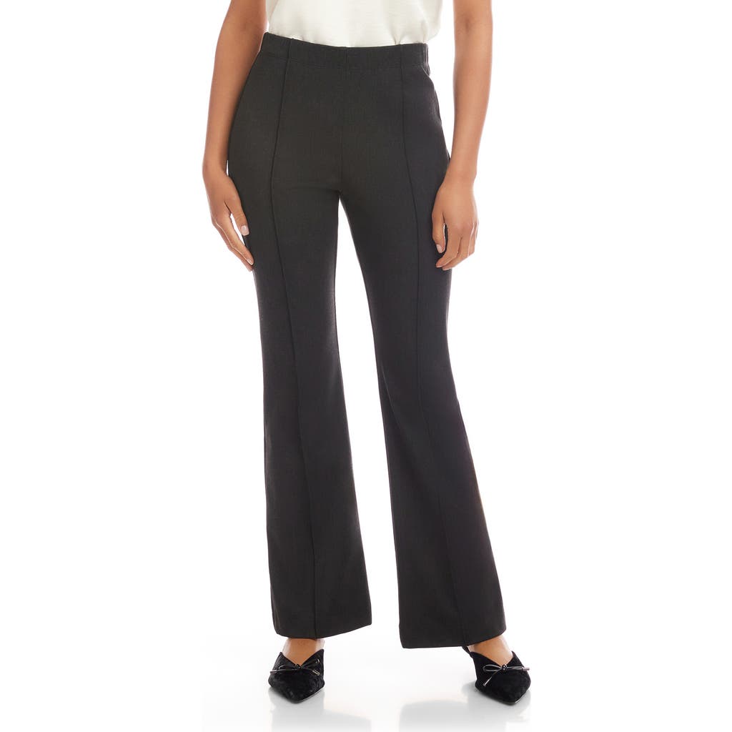 Fifteen Twenty Serena Pintuck Pull-on Slim Flare Pants In Gray