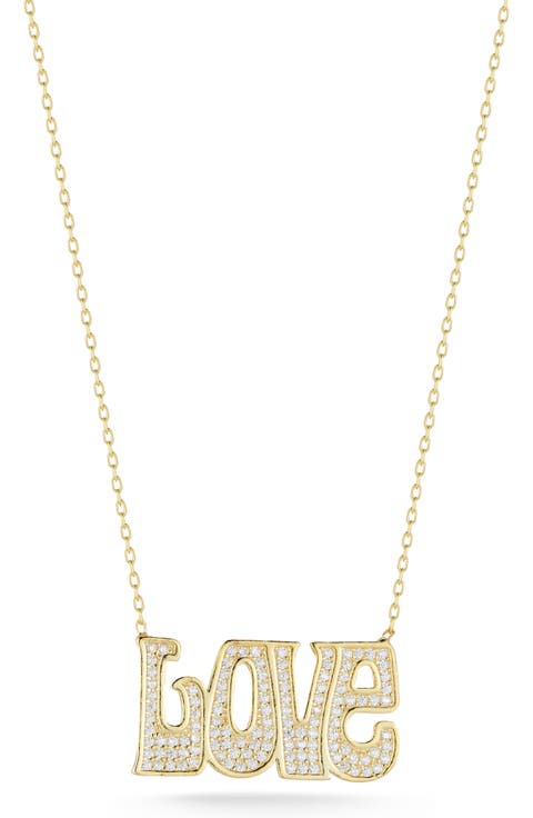 Pavé Love Necklace