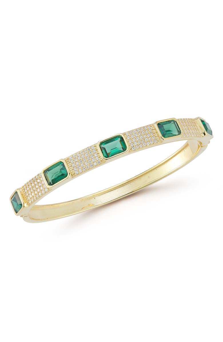 CHLOE AND MADISON Cubic Zirconia Bangle Bracelet, Main, color, 