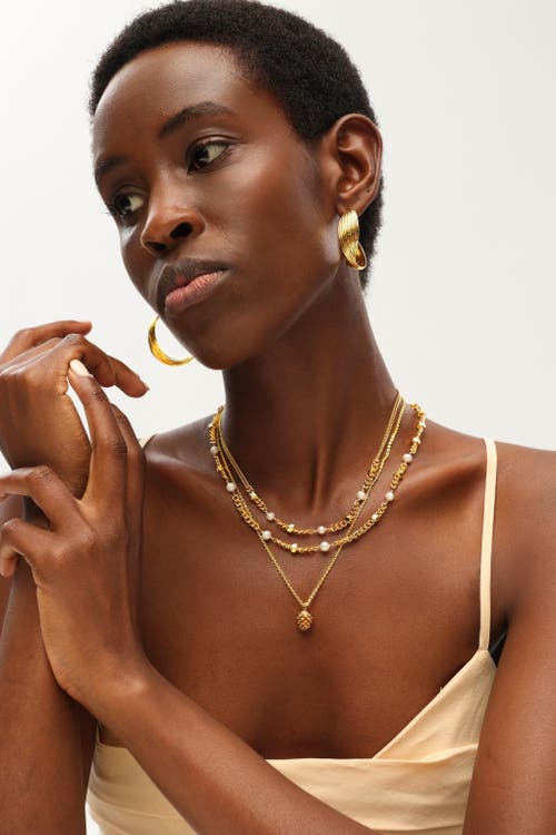 Classicharms Pinecone Pendant Necklace In Gold