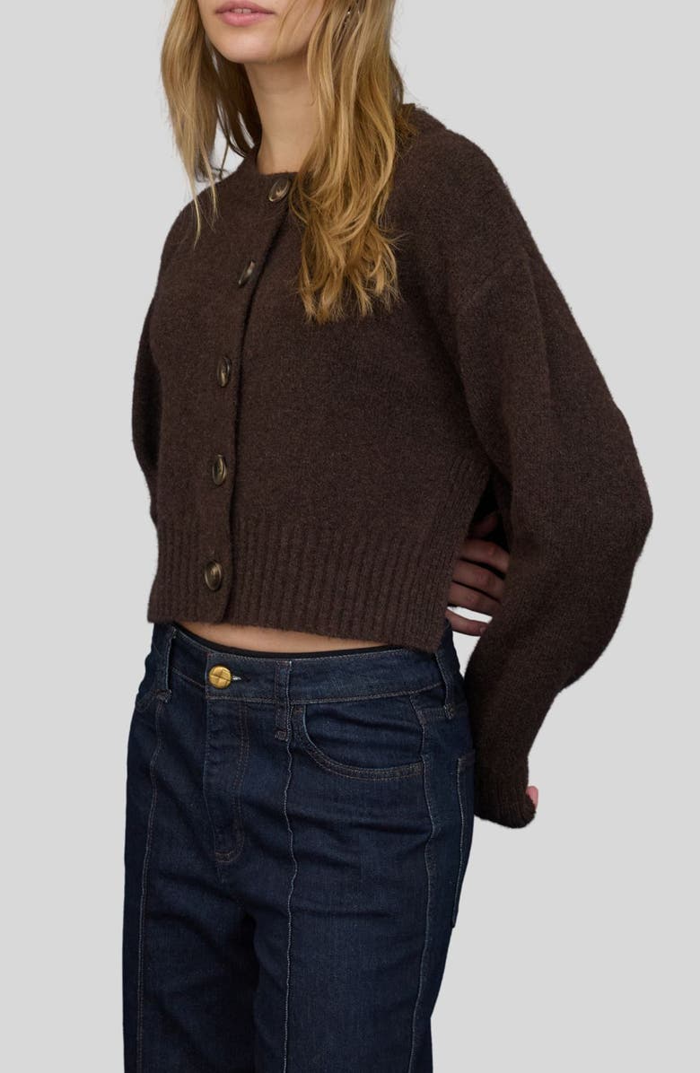 Blu Pepper Button Front Crop Cardigan, Alternate, color,